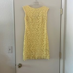 Yellow, lace spring dress